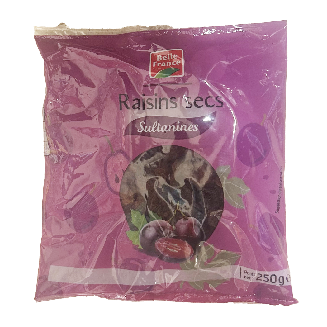A0199106 - BF RAISIN SEC SULTANINE SACHET DE 250GR