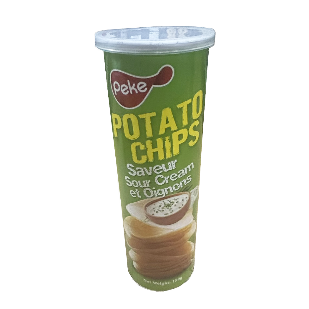 A0303136 - PEKE POTATO CHIPS 150G SOUR CREAM AND ONION