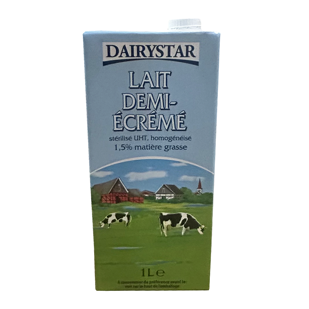 A0801016 - FUDE LAIT UHT DAILYSTAR DEMI ECR 1L BRIK