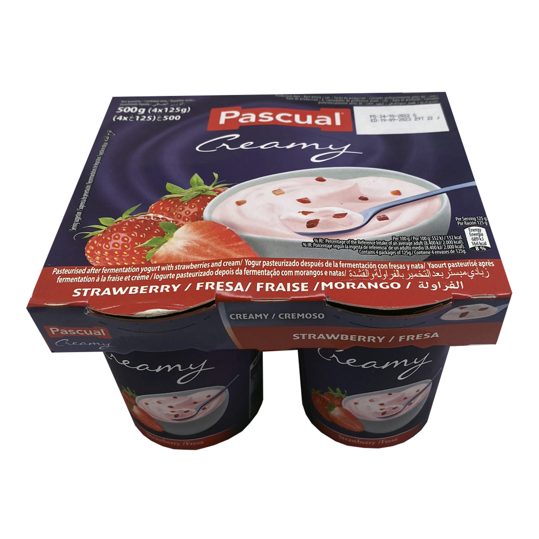 A1007005 - PASCUAL YAOURT CREMEUX FRAISE 4X125G