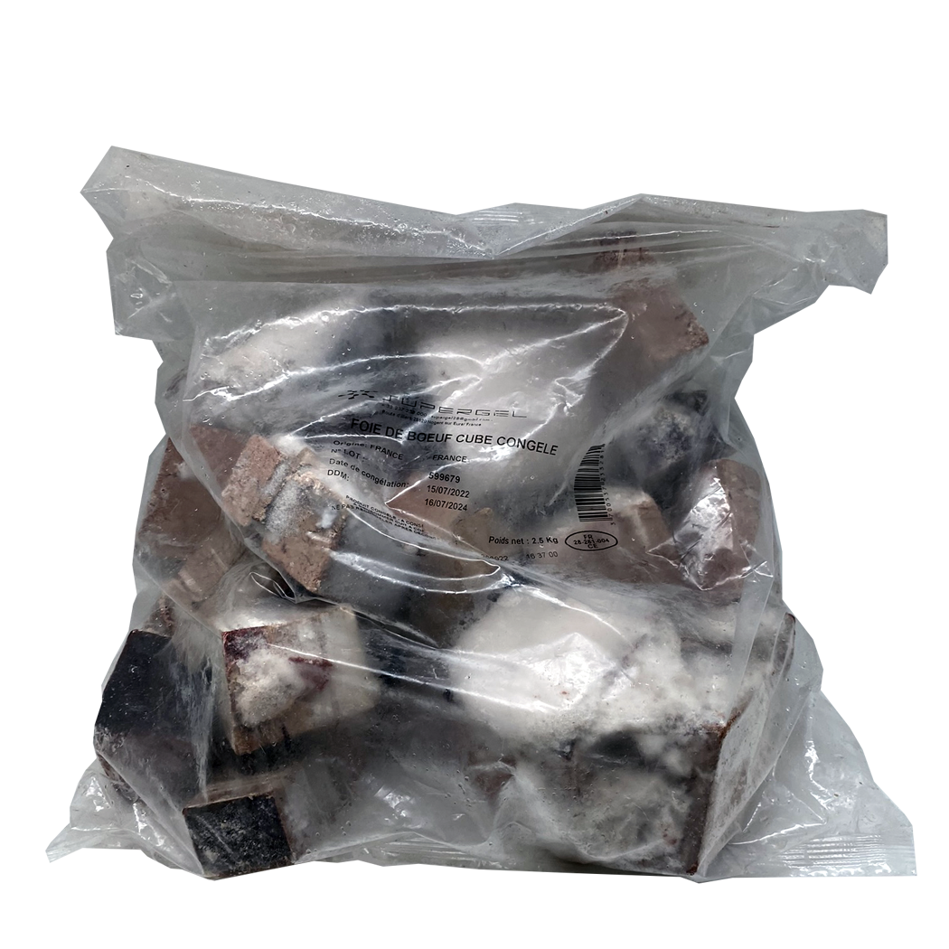 A1201063 - FOIE BOEUF CONGELE CUBE 6X2.5KG
