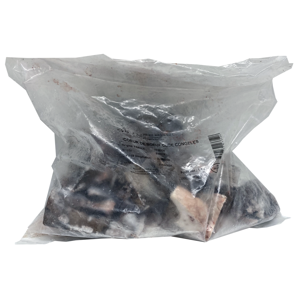 A1201064 - COEUR DE BOEUF CONGELE CUBE 1KG