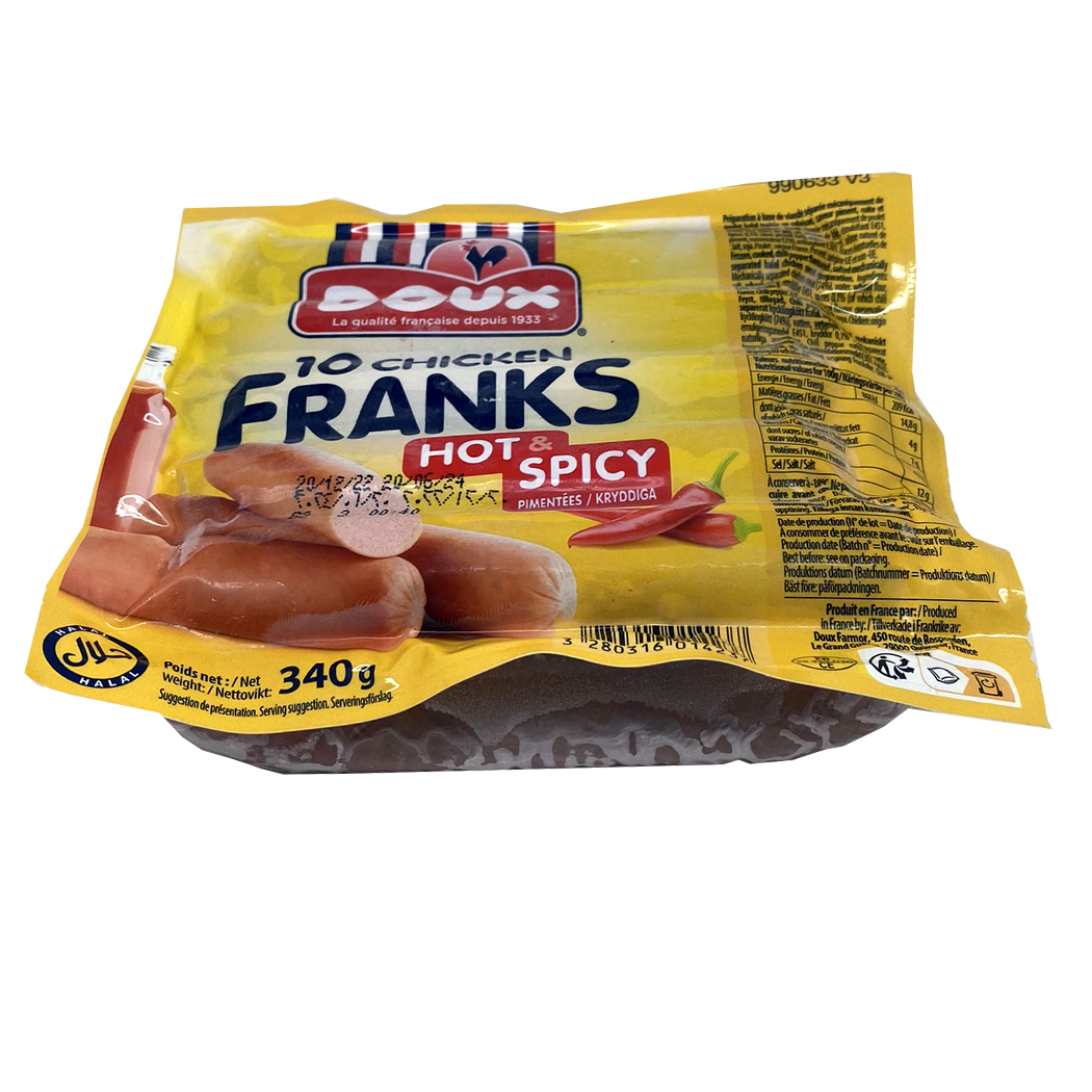 A1203035 - SAUCISSE POULET HOT SPICY 340GR DOUX