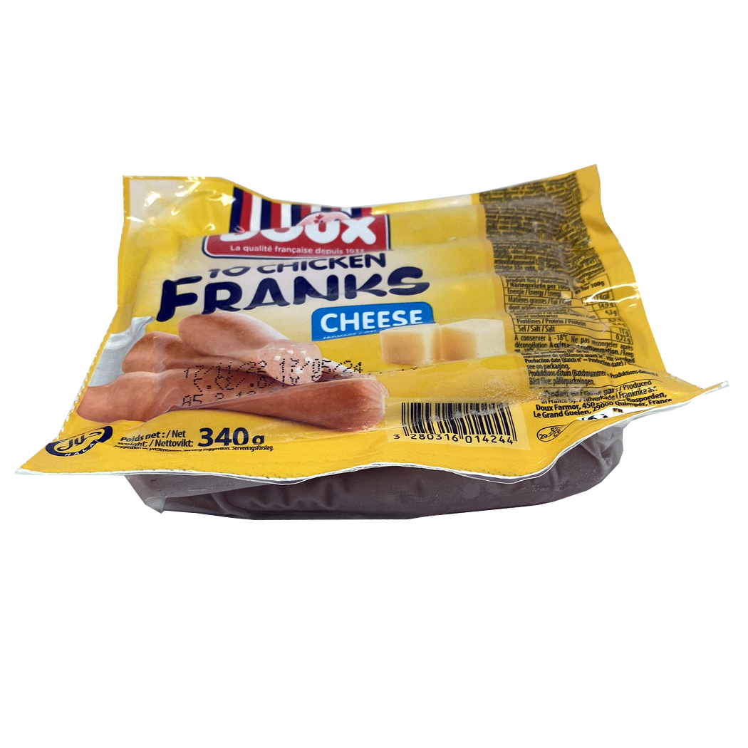 A1203036 - SAUCISSE POULET FROMAGE 340GR DOUX