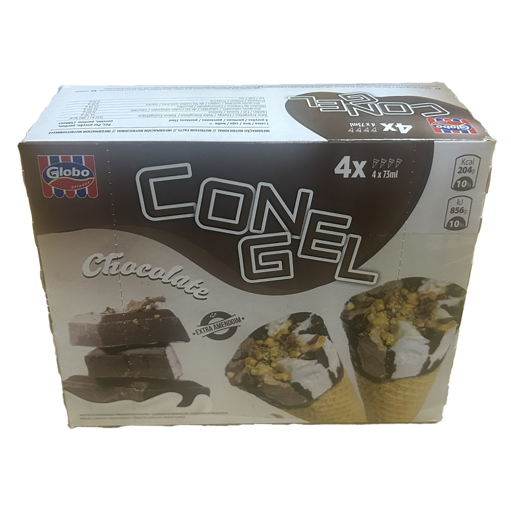 A1601023 - GLOBO CONE 75ML CHOCOLAT (X4)