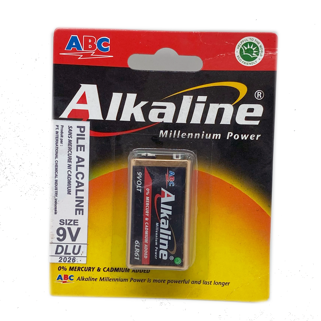 E0406001 - PILE ABC 9VOLT 1B ALKALINE