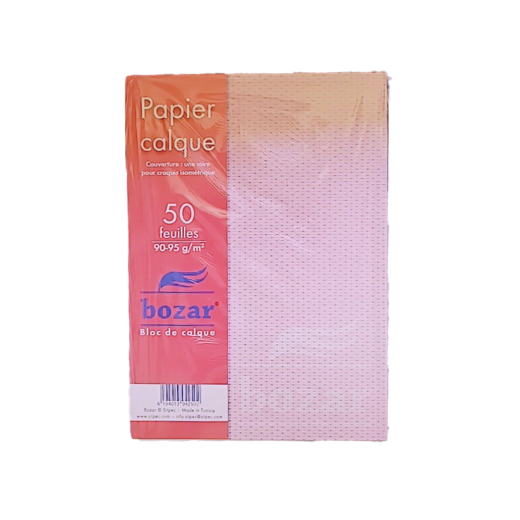 P0103007 - BLOC CALQUE A4 50F 90GR