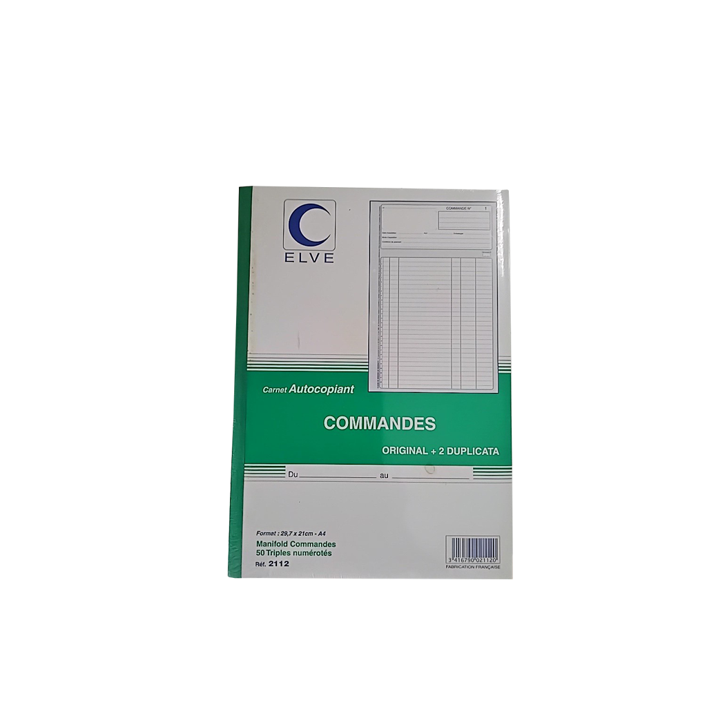 P0108001 - CARNET COMMANDES 297/210 3EX-13107E