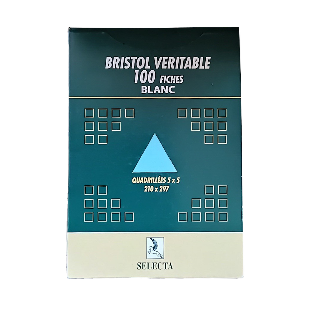 P0401003 - FICHE BRISTOL BL. ETUI 100 FEUILLES