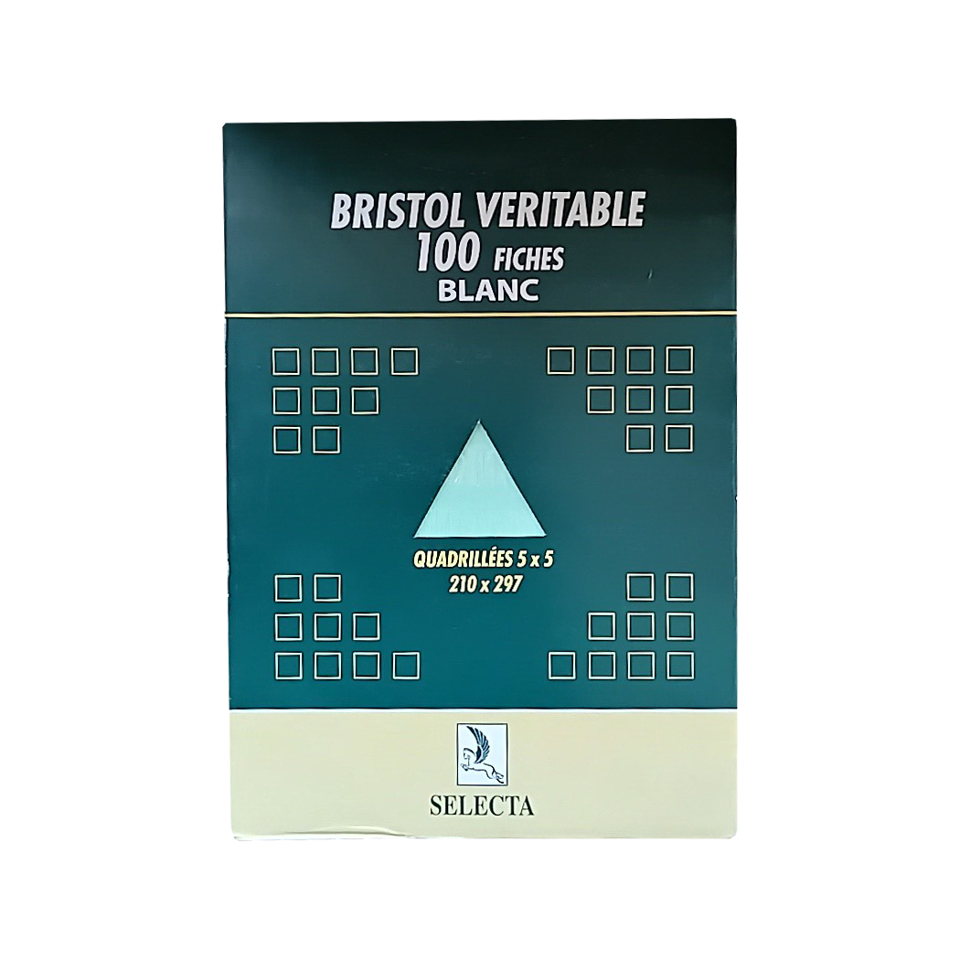 P0401006 - FICHE BRISTOL VERT ETUI 100 FEUILLES