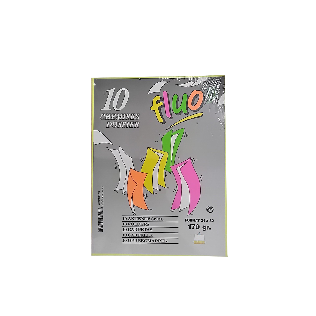 P0613001 - POCHETTE 10 CHEMISES FLUO 170G