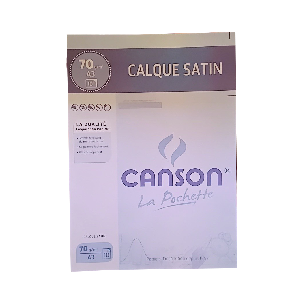 P0699025 - CANSON CALQUE SATIN 10F A3 70GR