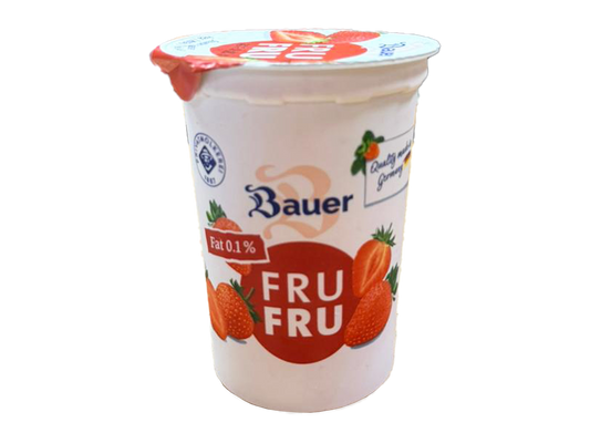 A1005101 - BAUER DESSERT LACTE 500G-FRAISE-PECHE/PASSION