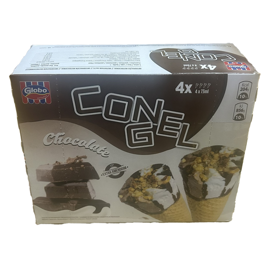 A1601023 - GLOBO CONE 75ML CHOCOLAT (X4)