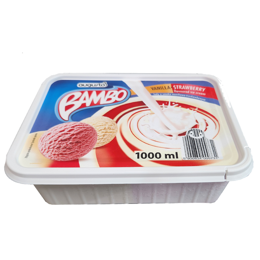 A1601030 - BAMBO GLACE VANILLE FRAISE 1L