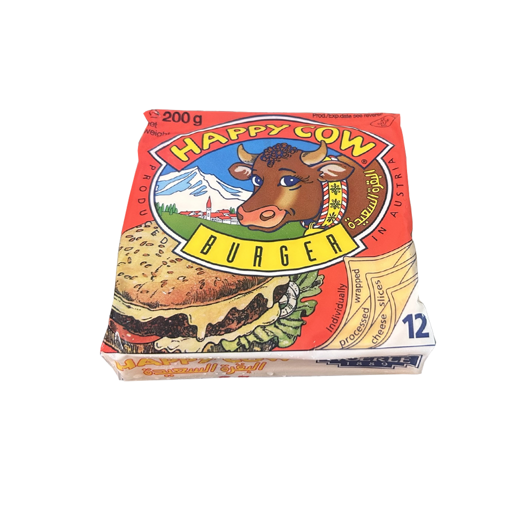 A2103011 - FROMAGE BURGER SACHET 200G 12 TRANCHES HAPPY COW