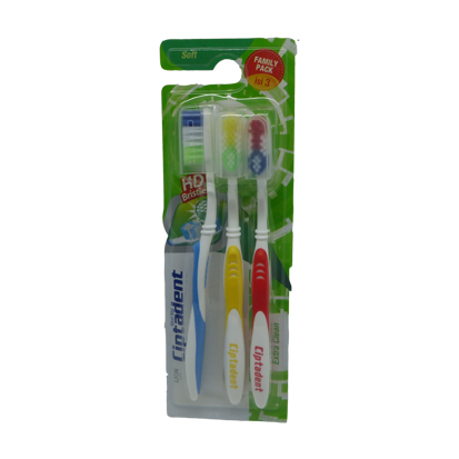 H0101004 - BROSSE A DENT BLISTER X3 CIPT EXTRA CLEAN