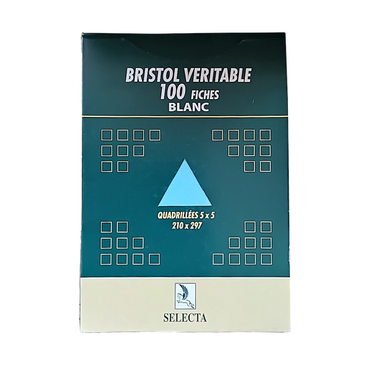 P0401003 - FICHE BRISTOL BL. ETUI 100 FEUILLES