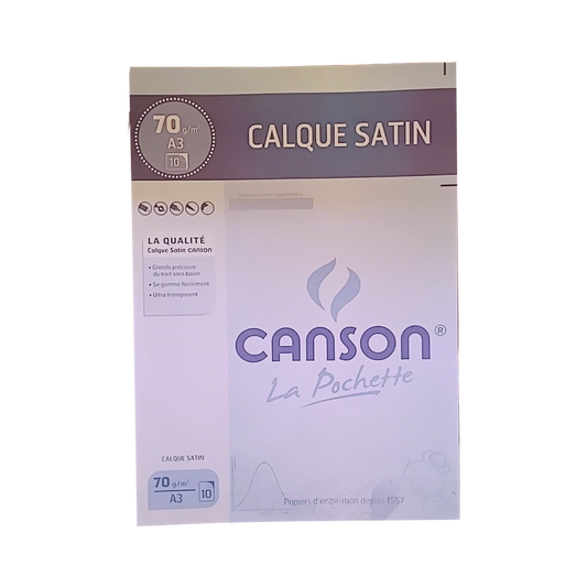 P0699025 - CANSON CALQUE SATIN 10F A3 70GR